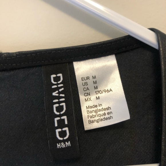 Pleather Black Croo Top - Picture 2 of 2